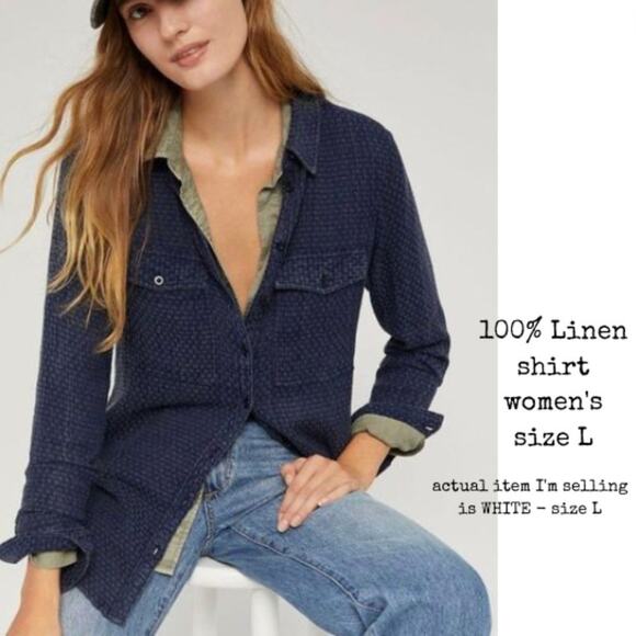 Anthropologie Pilcro  Classic Textured Style No. 4110317990117 white SIZE XS - Picture 12 of 15